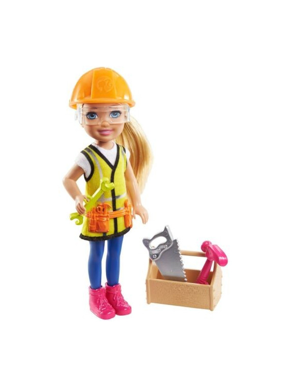 Barbie Chelsea Constructrice avec tenue à thème carrière construction et accessoires GTN87