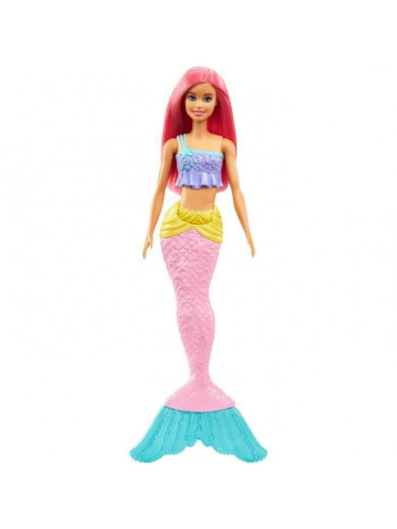 Barbie Dreamtopia poupée sirène cheveux roses et tenue multicolore GGC09