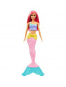 Barbie Dreamtopia poupée sirène cheveux roses et tenue multicolore GGC09