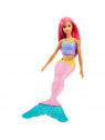 Barbie Dreamtopia poupée sirène cheveux roses et tenue multicolore GGC09