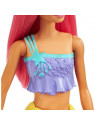 Barbie Dreamtopia poupée sirène cheveux roses et tenue multicolore GGC09