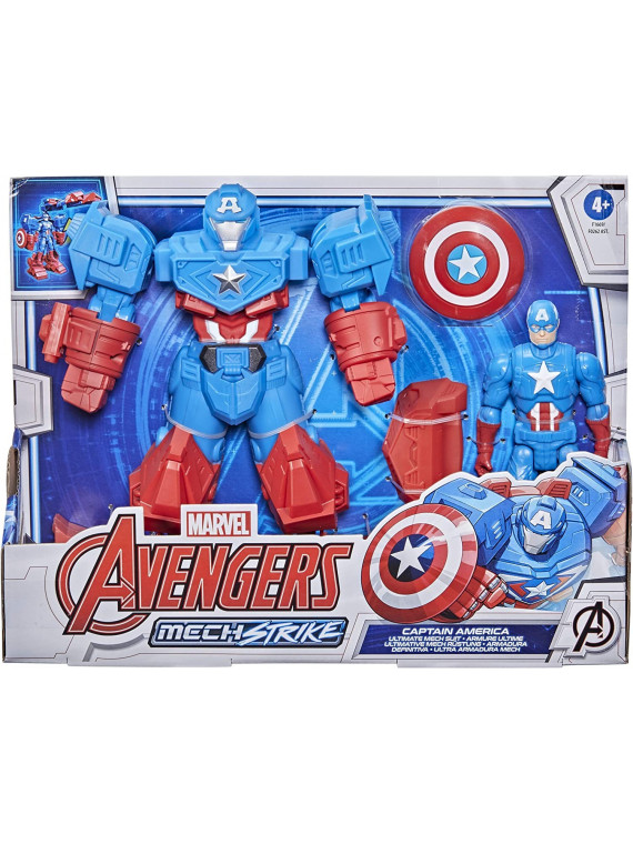 Marvel Avengers Figurine Captain America Deluxe et armure Mech Strike 15 cm F0262