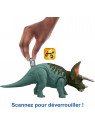 Jurassic World Dinosaure articulé Tricératops  avec son code ADN scannable HDX40