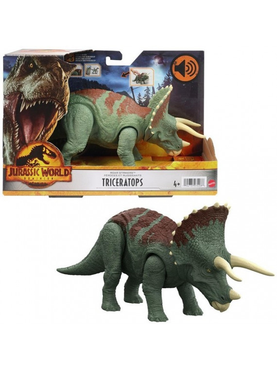 Jurassic World Dinosaure articulé Tricératops  avec son code ADN scannable HDX40