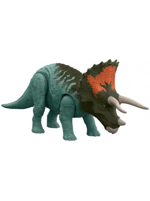 Jurassic World Dinosaure articulé Tricératops  avec son code ADN scannable HDX40