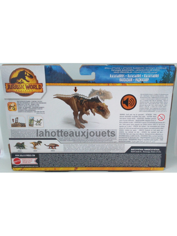 JURASSIC WORLD DOMINION DINOSAURE RAJASAURUS HDX35