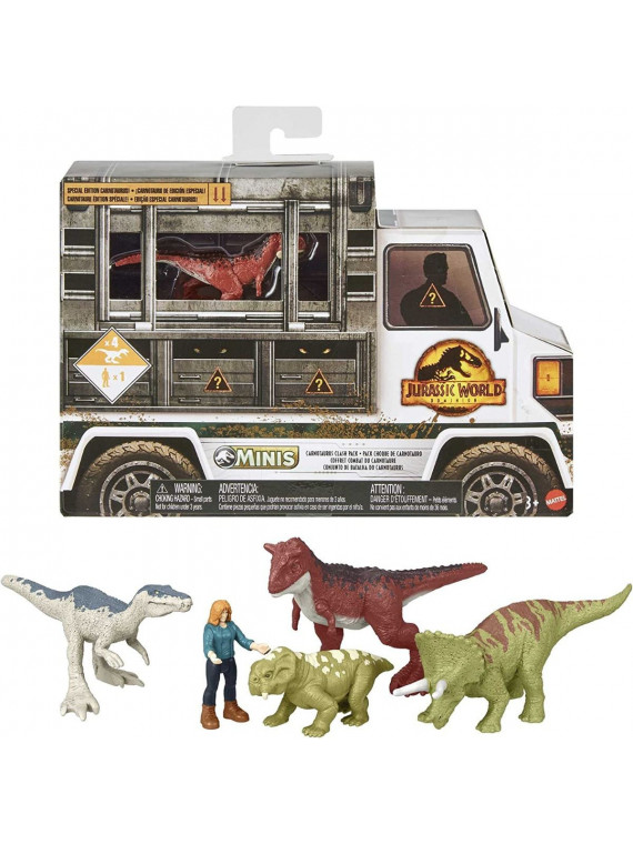 JURASSIC WORLD MINIS DINOSAURE COFFRET ADRENALINE JEU DE 5 FIGURINES GWP70