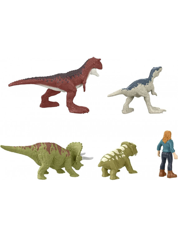 JURASSIC WORLD MINIS DINOSAURE COFFRET ADRENALINE JEU DE 5 FIGURINES GWP70