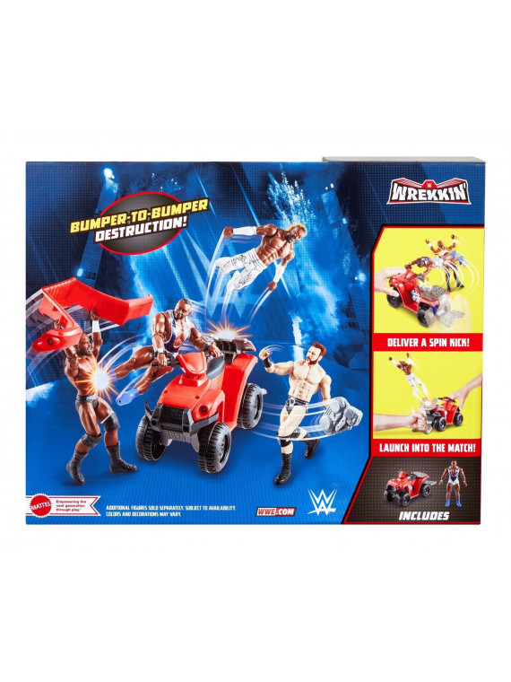 WWE Coffret Dérapage Véhicule Tout-Terrain Wrekkin et 1 figurine articulée HDM06