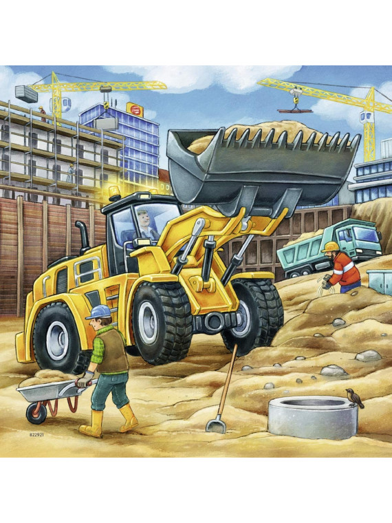 Ravensburger Puzzle grands véhicules de chantier  09226 3x49 pièces