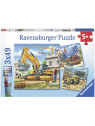 Ravensburger Puzzle grands véhicules de chantier  09226 3x49 pièces