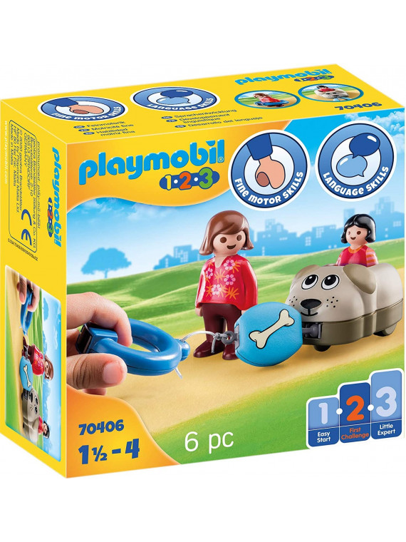 PLAYMOBIL 1.2.3 70406 Train pour chiens