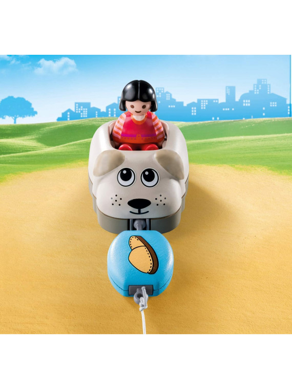 PLAYMOBIL 1.2.3 70406 Train pour chiens