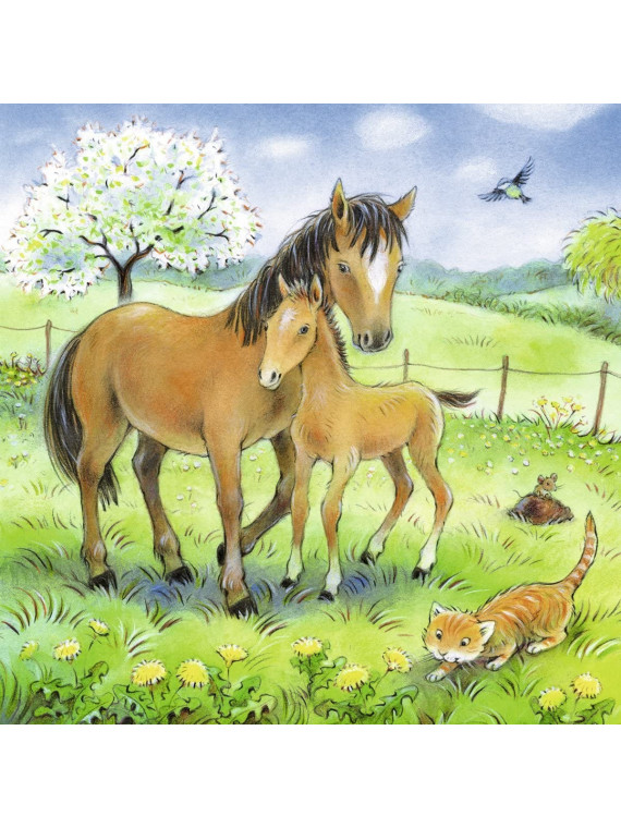 RAVENSBURGER PUZZLE CHEVAUX ET CHIENS 080298