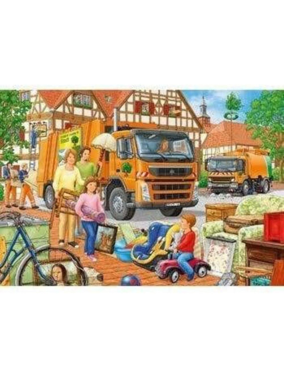 RAVENSBURGER PUZZLE COLLECTE DES ORDURES 2X12 PIECES 073178