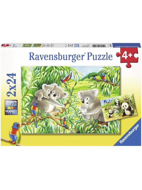 RAVENSBURGER PUZZLE KOALAS PANDAS 2X24 PIECES 078202