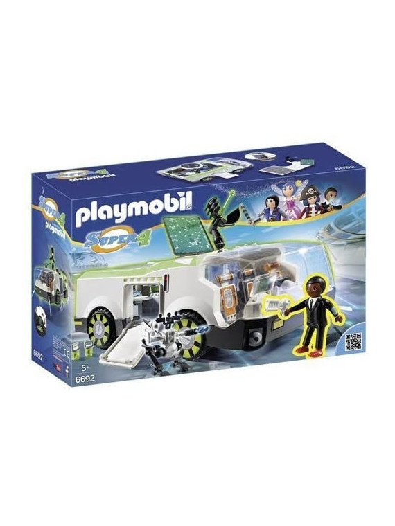 PLAYMOBIL 6692  Super 4  Camion de mission Techno Caméléon Avec agent Gene