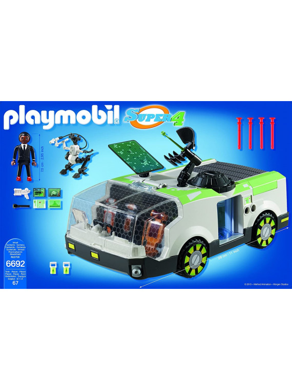 PLAYMOBIL 6692  Super 4  Camion de mission Techno Caméléon Avec agent Gene