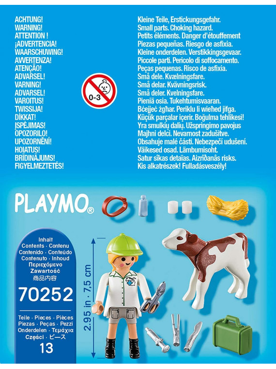 Playmobil 70252 Vétérinaire et veau