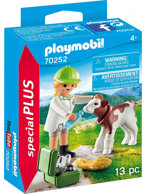 Playmobil 70252 Vétérinaire et veau