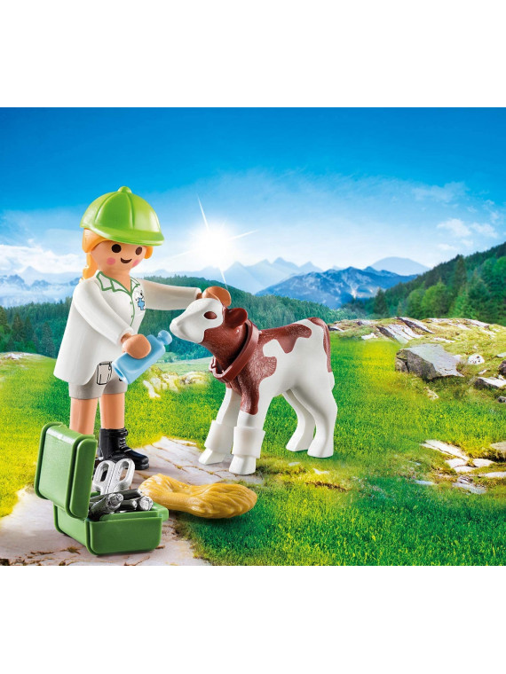 Playmobil 70252 Vétérinaire et veau