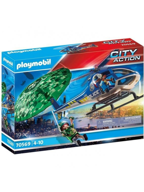 PLAYMOBIL 70569  Police Hélicoptère de police et parachutiste