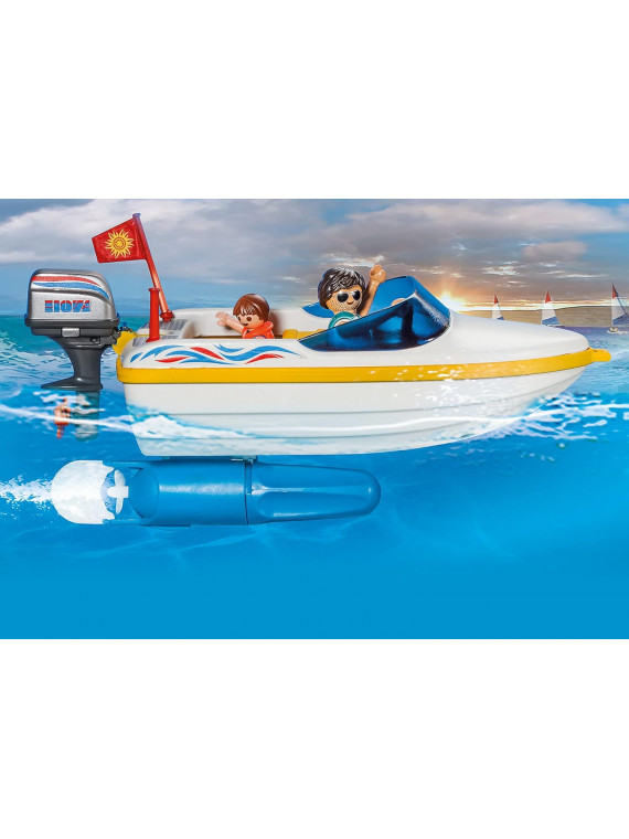 PLAYMOBIL FAMILY FUN 70534 PICK-UP AVEC BATEAU