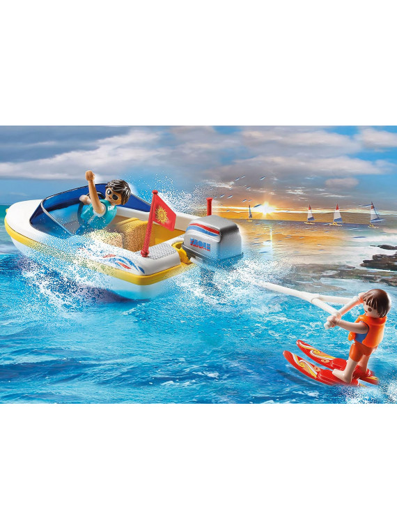 PLAYMOBIL FAMILY FUN 70534 PICK-UP AVEC BATEAU