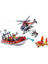 Playmobil 70335 City action Brigade de pompiers avec bateau et hélicoptère