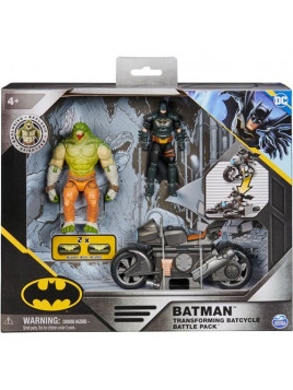 FIGURINE BATMAN TRANSFORMING BATCYCLE BATTLE DC...