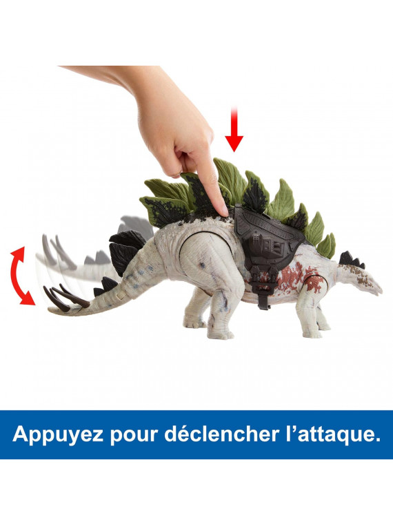 Jurassic World Figurine articulée Stegosaurus Rugissement Féroce avec Son hlp24