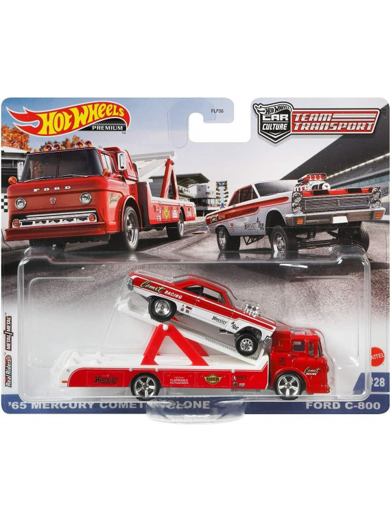 HOT WHEELS TEAM TRANSPORT 65 MERCURY COMET CYCLONE ET FORD C-800