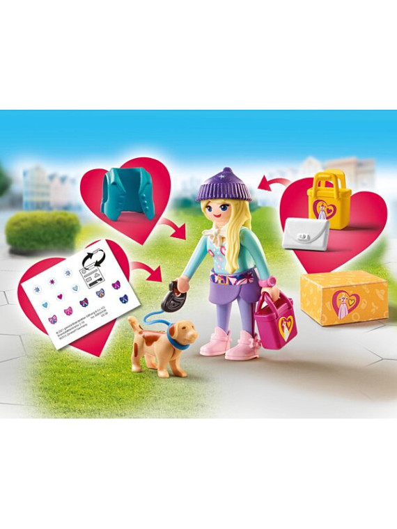 PLAYMOBIL  70595 CITY LIFE fashion fille avec chien