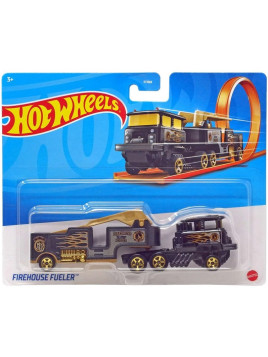 HOT WHEELS CAMION TRACK STARS FIREHOUSE FUELER...