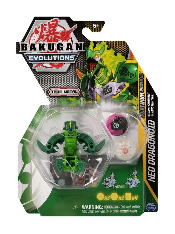 Bakugan évolutions Néo Dragonoid Nano shadow et riptide  Platinium power up