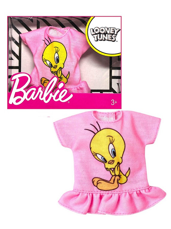 Barbie Tenue vestimentaire  Looney tunes Titi haut rose  FLP40