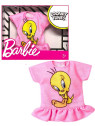 Barbie Tenue vestimentaire  Looney tunes Titi haut rose  FLP40