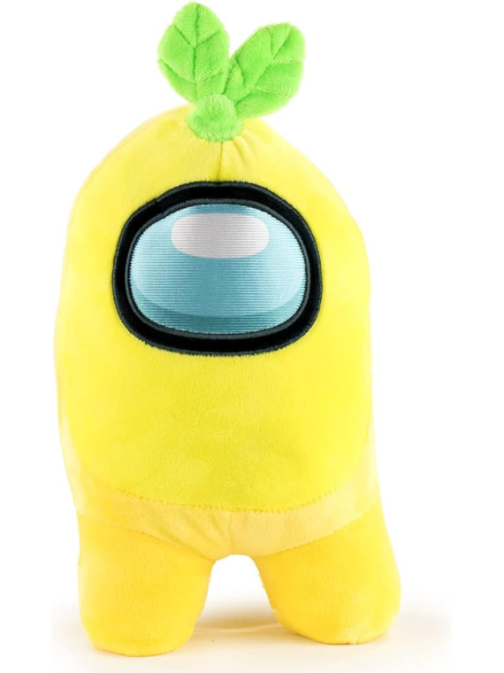 Peluche Among Us  Jaune Avec Plante sur tête 28 cm