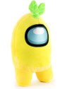 Peluche Among Us  Jaune Avec Plante sur tête 28 cm