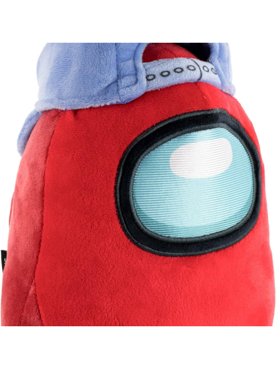 Peluche Among Us  rouge avec casquette 28 cm