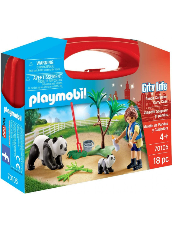 PLAYMOBIL 70105 CITY LIFE VALISETTE SOIGNEUR ET PANDAS