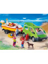 Playmobil 4144 Family fun Voiture familiale avec remorque porte-bateaux