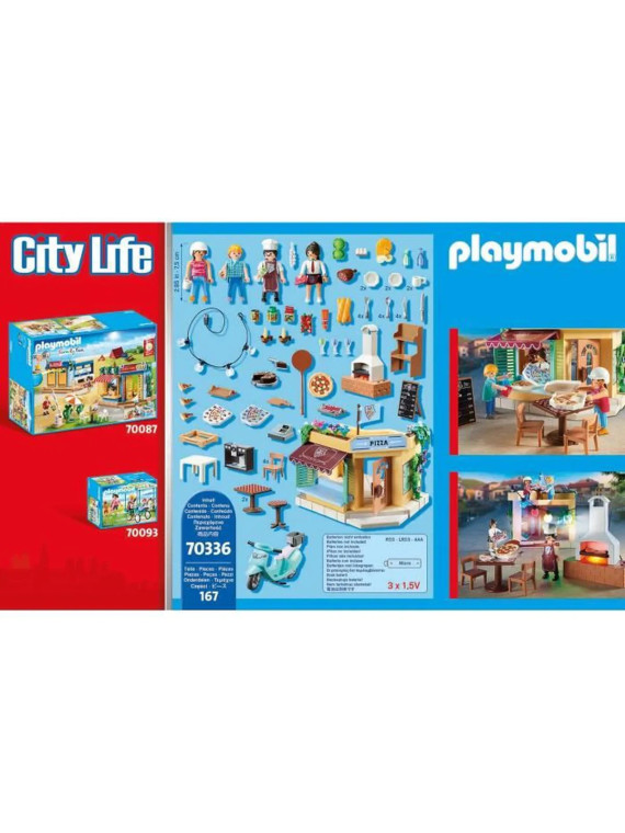 PLAYMOBIL 70336 Pizzeria avec Terrasse city life