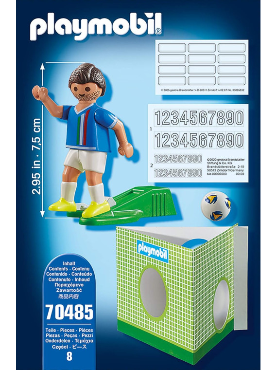 PLAYMOBIL 70485 Sports et Action Joueur de foot Italie