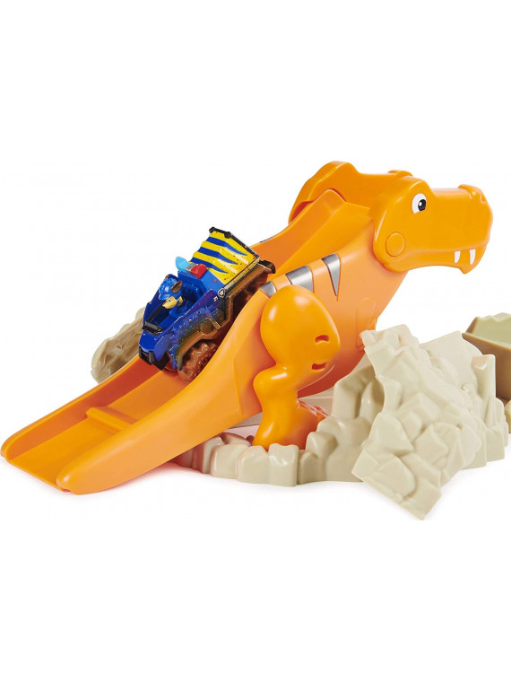 PAW Patrol True Metal Dino Rescue Chase T-Rex Kit de Sauvetage avec véhicule