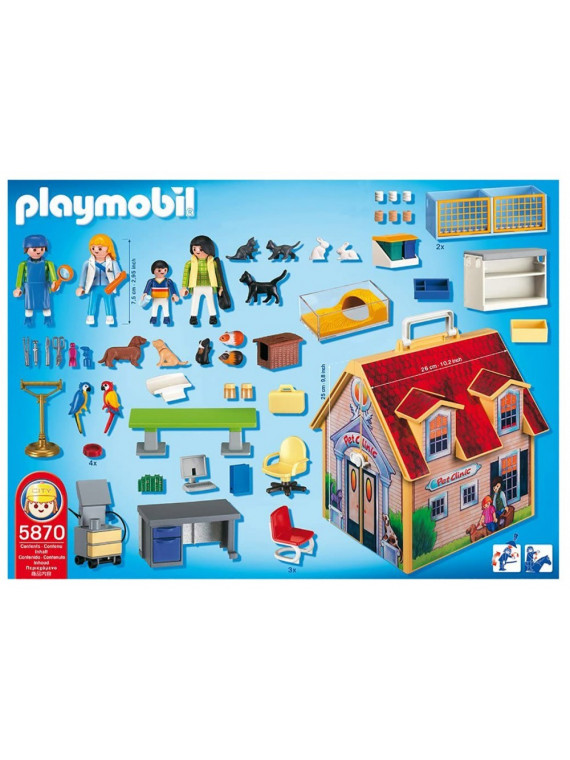 Playmobil 5870 clinique vétérinaire pets jeux de construction