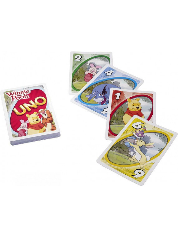 MATTEL MON PREMIER UNO JUNIOR WINNIE L'OURSON JEU DE CARTE 54480