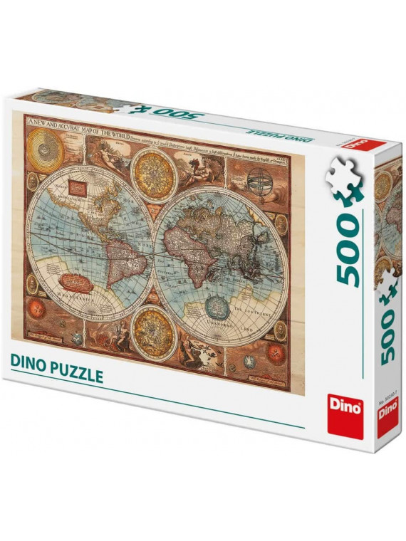 DINO PUZZLE CARTE DU MONDE 500 PIECES 50230