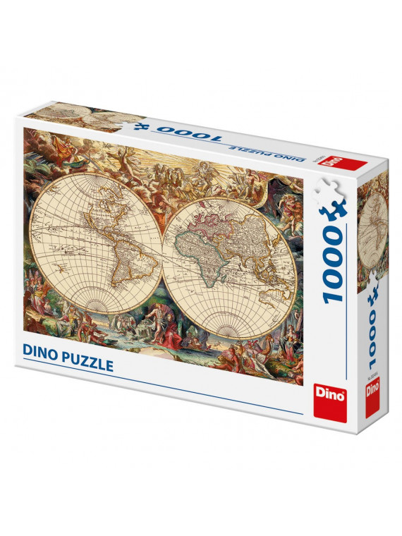 DINO PUZZLE VIEILLE CARTE DU MONDE MAPPEMONDE 1000 PIECES 532496