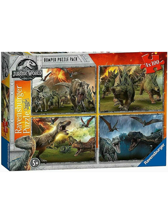 Ravensburger 06976 Puzzle 4x100 Jurassic Park